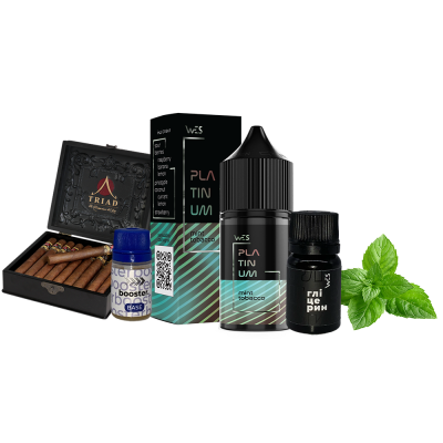 Набір для самозамішування WES Platinum Mint Tobacco (М'ята Тютюн, 50 мг, 30 мл)