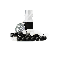 Персональний мундштук Personalka Stone з намистами з натурального каменю (Білий, Чорний)