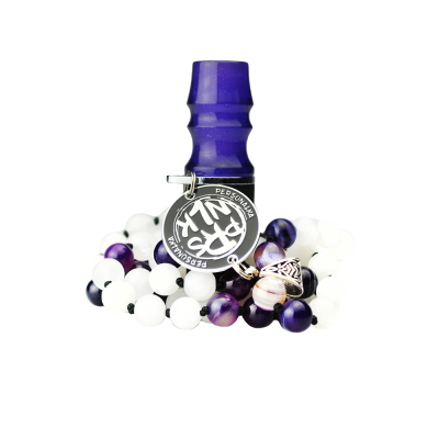 Персональний мундштук Personalka Stone з намистами з натурального каменю (Білий, Фіолетовий) ST085 Персональний мундштук Personalka Stone з намистами з натурального каменю (Білий, Фіолетовий)