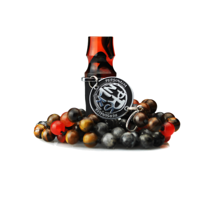 Персональний мундштук Personalka Stone з намистами з натурального каменю (Сірий, Помаранчевий) ST091 Персональний мундштук Personalka Stone з намистами з натурального каменю (Сірий, Помаранчевий)