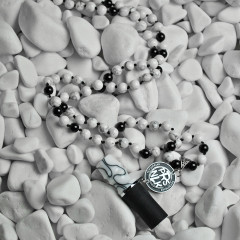 Персональний мундштук Personalka Stone з намистами з натурального каменю (Чорний, Білий)