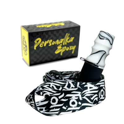 Персональний мундштук Personalka Epoxy Sakura (Білий із чорним) S394 Персональний мундштук Personalka Epoxy Sakura (Білий із чорним)