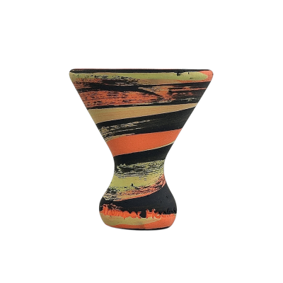 Глиняная чаша Trumpet Bell Оранжево-чёрная