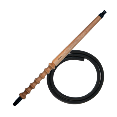 Мундштук для кальяну з дерева Karma Hookah Walnut + шланг Soft Touch (Коричневий)