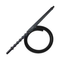 Мундштук для кальяну з дерева Karma Hookah Black Matte + шланг Soft Touch (Чорний матовий)