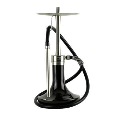 Кальян Oduman Infinity Black Glass Silver Body (Металік, повний комплект)