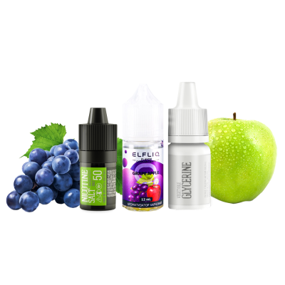 Набір для самозамішування Elfliq Grape Apple (Виноград Яблуко, 50 мг, 30 мл)