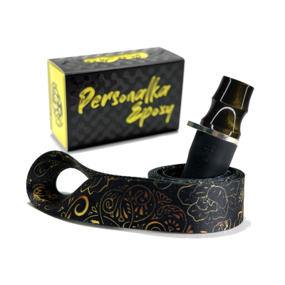Персональний мундштук Personalka Epoxy Onyx (Чорний із золотом)