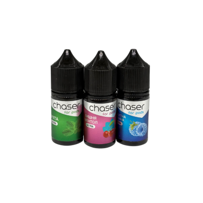 Набір ТОП 3 смаків рідини Chaser For Pods (50 мг, 30 мл) 27606 Набір ТОП 3 смаків рідини Chaser For Pods (50 мг, 30 мл)