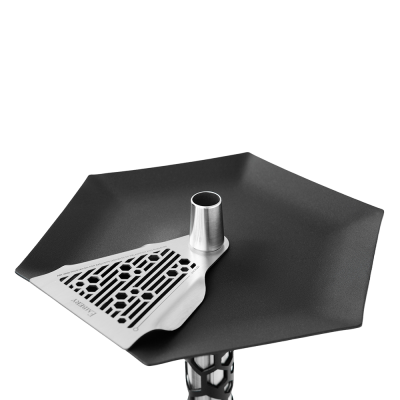 Кальян Embery Mono-H 4.0 Silver-Black (чорно-сріблястий, повний комплект)