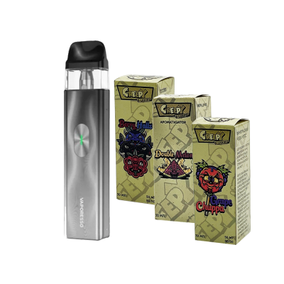 Комплект Vaporesso XROS 4 Mini та стартовий набір рідин