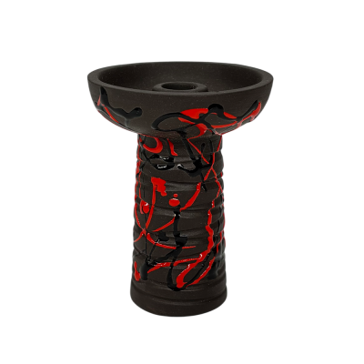 Глиняна чаша Gusto Bowls Classic Phunnel Black Glaze Red Black (чорно-червоне поливання)