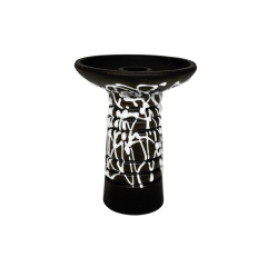 Глиняна чаша Gusto Bowls Alien Black Glaze Black White (біле поливання)