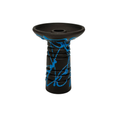 Глиняна чаша Gusto Bowls Alien Black Glaze Blue (синє поливання)