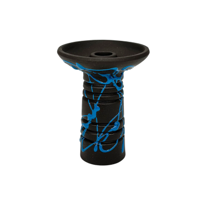 Глиняна чаша Gusto Bowls Alien Black Glaze Blue (синє поливання)