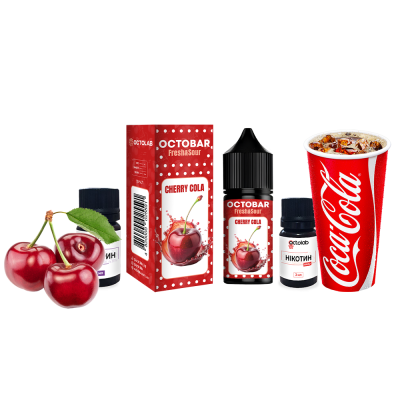 Набір для самозамішування Octobar Fresh & Sour HARD Cherry Cola (Вишнева Кола, 65 мг, 30 мл)