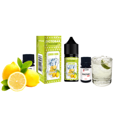 Набор для самозамеса Octobar Fresh & Sour HARD Lemon Soda (Лимонная Сода, 65 мг, 30 мл)