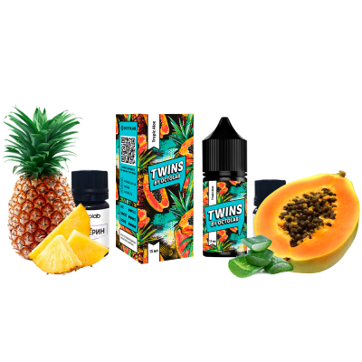 Набір для самозамішування Twins Tropic Aloe (Ананас Папайя Алое, 50 мг, 30 мл)