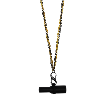 Персональний силіконовий мундштук Personalka Silicone Pro Chain Black Gold (Чорний із золотистим) Персональний силіконовий мундштук Personalka Silicone Pro Chain Black Gold (Чорний із золотистим)