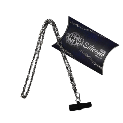 Персональний силіконовий мундштук Personalka Silicone Pro Chain Black Silver (Чорний з металіком) SP008 Персональний силіконовий мундштук Personalka Silicone Pro Chain Black Silver (Чорний з металіком)