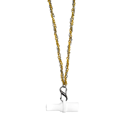Персональний силіконовий мундштук Personalka Silicone Pro Chain Gold Silver (Золотистий з металіком) Персональний силіконовий мундштук Personalka Silicone Pro Chain Gold Silver (Золотистий з металіком)