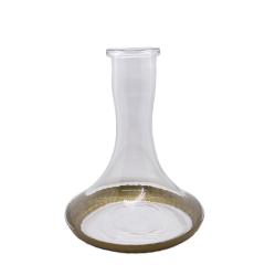Колба для кальяну Craft Bottom Gold (Прозора із золотим дном)