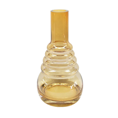 Колба для кальяну Amy Click Yellow Coffee (Кавова прозора)