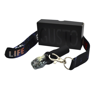 Персональний мундштук із кераміки Gusto зі стрічкою Gusto Life (Чорно-білий) GUSTO-GRW Персональний мундштук із кераміки Gusto зі стрічкою Gusto Life (Чорно-білий)