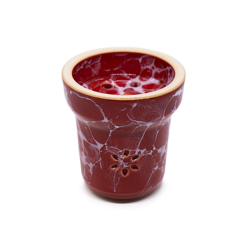 Глиняна чаша Solaris Eva Red White (Біла глазур)