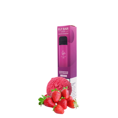 Elf Bar 1500 Strawberry Ice Cream (Клубничное Мороженое) Одноразовый POD 7597 Elf Bar 1500 Strawberry Ice Cream (Клубничное Мороженое) Одноразовый POD