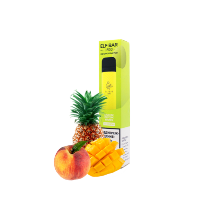 Elf Bar 1500 Pineapple Peach Mango (Ананас, Персик, Манго) Одноразовый POD