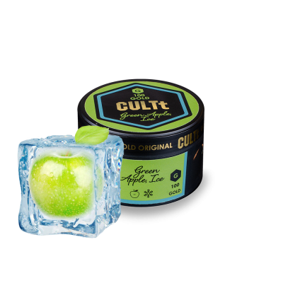 Тютюн CULTt G100 Green Apple Ice (зелене яблуко, лід, 100 г)