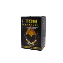 Кокосове вугілля для кальяну Tom Cococha Gold (1 кг, 72 шт, р25)