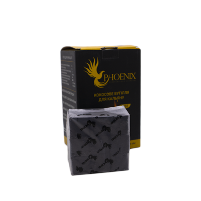 Кокосове вугілля для кальяну Phoenix (0,25 кг, 18 шт, р25, без коробки)