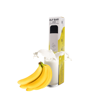Elf Bar 2000 Banana Milk (Молочный Банан) Одноразовый POD