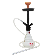 Кальян Amy 4-Stars 410 Black White (чорний з білим, повний комплект)