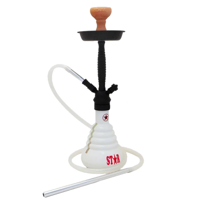 Кальян Amy 4-Stars 410 Black White (чорний з білим, повний комплект)