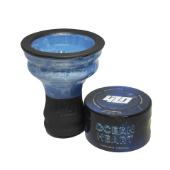 Глиняна чаша 420 (синя) + тютюн Ocean Heart (25 г)