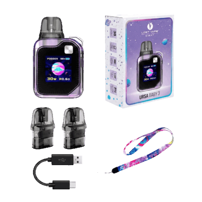 Lost Vape Ursa Baby 3 Pod 900 Arctic Blue (Голубой, с картриджем) Многоразовый POD