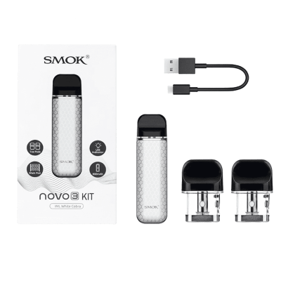 Smok Novo 3 800 Purple Red Carbon Fiber (Фіолетово-Червоний, з картриджем) Багаторазовий POD