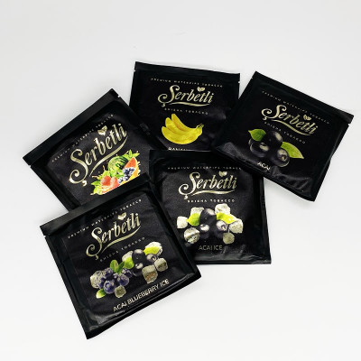 Тютюн Serbetli Pineapple Banana Melon Strawberry (Ананас Банан Диня Полуниця, 100 г)