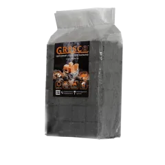 Горіхове вугілля для кальяну Gresco (1 кг, 72 шт, р25, без коробки)