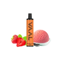 VAAL 1500 Strawberry ice cream (Полуничне Морозиво) Одноразовий POD