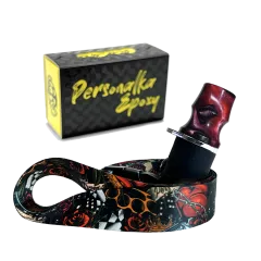 Персональний мундштук Personalka Epoxy Onyx (Червоний з чорним)