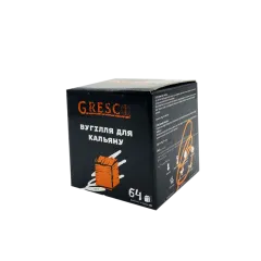 Горіхове вугілля для кальяну Gresco (1 кг, 64 шт, р26)