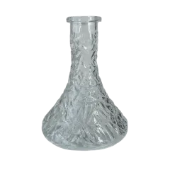 Колба для кальяна Candy Loop Crystal Clear (Прозрачный, серебристые разводы) 