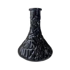 Колба для кальяну Candy Loop Crystal Black (Чорний, сріблясті розводи) 