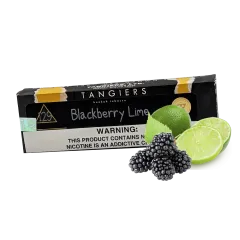 Тютюн Tangiers Noir №129 Blackberry Lime (Ожина Лайм, 250 г) Чорна упаковка