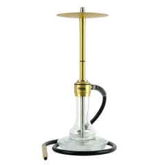 Кальян Oduman Nova Clear Glass Gold Body (Золотистий, повний комплект)