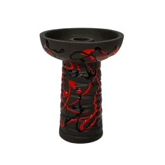 Глиняна чаша Gusto Bowls Classic Phunnel Black Glaze Red Black (чорно-червоне поливання)